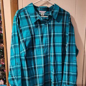**Allison Daley Plus Plaid Button-Up Shirt | Size 22W**